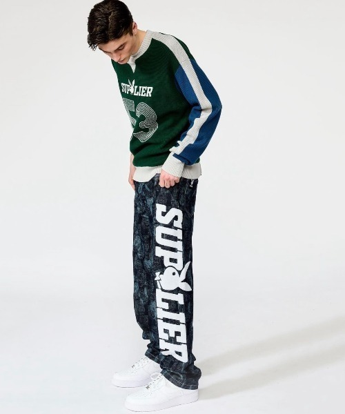 SUPPLIER(サプライヤー)の「【SUPPLIER/サプライヤー】PLAYBOY HUGE LOGO WASHED DENIM/ウォッシュド加工 サイド ロゴ デニム パンツ プレイボーイ コラボ(デニムパンツ・メンズ・ブラック・M/L)」の17枚目の写真