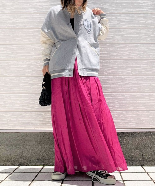 Q(キュー)の「ナチュラルワッシャースカート(スカート・レディース・ピンク/ブルー・MEDIUM)」の7枚目の写真