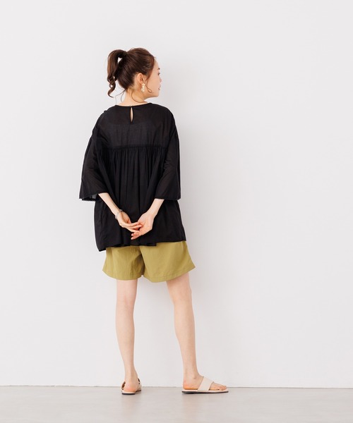 lil nina(リルニーナ)の「<MADE IN INDIA>エアリー シフリーブラウス(シャツ/ブラウス・レディース・ラベンダー/ミント/ブラック/オフホワイト・FREE)」の8枚目の写真