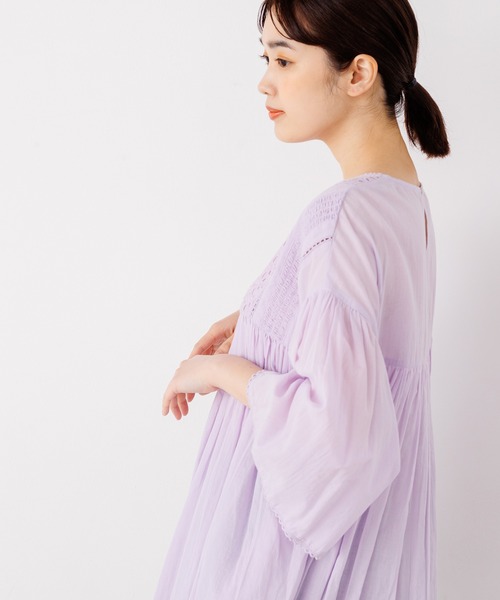 lil nina(リルニーナ)の「<MADE IN INDIA>エアリー シフリーブラウス(シャツ/ブラウス・レディース・ラベンダー/ミント/ブラック/オフホワイト・FREE)」の14枚目の写真