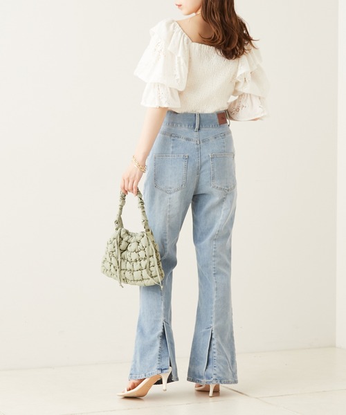 Chico(チコ)の「ナイロンキルティング2wayショルダー(ショルダーバッグ・レディース・ホワイト/ブラック/ミント・FREE)」の21枚目の写真