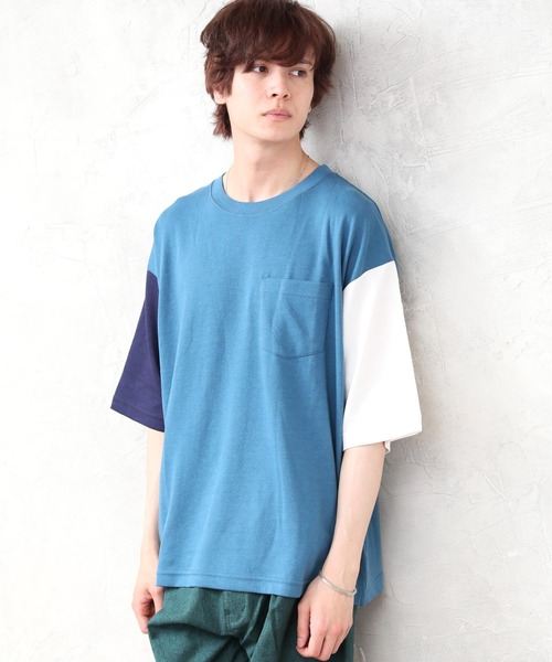 ARCADE(アーケード)の「吸水速乾 接触冷感 ドライTシャツ 半袖 ビッグシルエット ヘビーウェイト コットンUSA NEOSARTIC(Tシャツ/カットソー・メンズ・ブラック/ホワイト系2/グレイッシュベージュ/モーブ系2/ネイビー/ブルー系2/ブラック系2/ブルー/ライトグリーン/モーブ系/オフホワイト/ベージュ/グリーン/杢グレー/ダークオレンジ/サックスブルー・M/LL/L)」の13枚目の写真