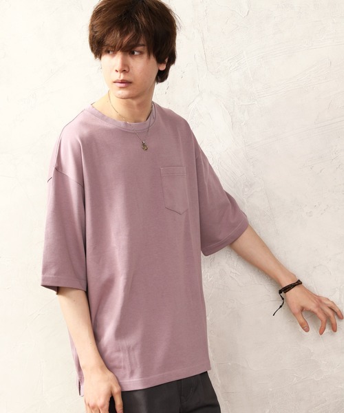 ARCADE(アーケード)の「吸水速乾 接触冷感 ドライTシャツ 半袖 ビッグシルエット ヘビーウェイト コットンUSA NEOSARTIC(Tシャツ/カットソー・メンズ・ブラック/ホワイト系2/グレイッシュベージュ/モーブ系2/ネイビー/ブルー系2/ブラック系2/ブルー/ライトグリーン/モーブ系/オフホワイト/ベージュ/グリーン/杢グレー/ダークオレンジ/サックスブルー・M/LL/L)」の14枚目の写真