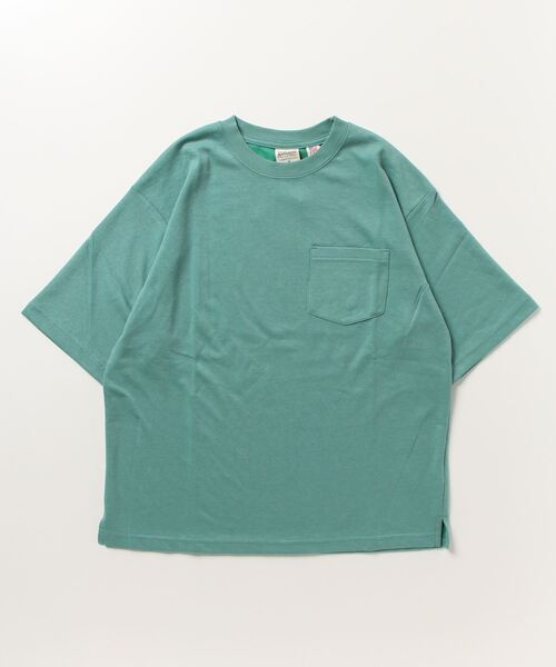 ARCADE(アーケード)の「吸水速乾 接触冷感 ドライTシャツ 半袖 ビッグシルエット ヘビーウェイト コットンUSA NEOSARTIC(Tシャツ/カットソー・メンズ・ブラック/ホワイト系2/グレイッシュベージュ/モーブ系2/ネイビー/ブルー系2/ブラック系2/ブルー/ライトグリーン/モーブ系/オフホワイト/ベージュ/グリーン/杢グレー/ダークオレンジ/サックスブルー・M/LL/L)」の21枚目の写真