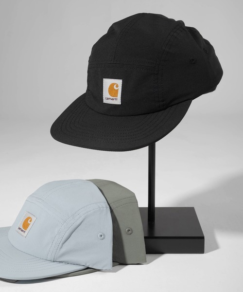 Carhartt WIP（カーハートダブリューアイピー）の「【0】【Carhartt/カーハート】ブランドロゴ 平ツバ ナイロンキャップ/MODESTO CAP/【撥水】（キャップ・レディース・ブラック/オリーブ/サックスブルー・FREE）」の2枚目の写真