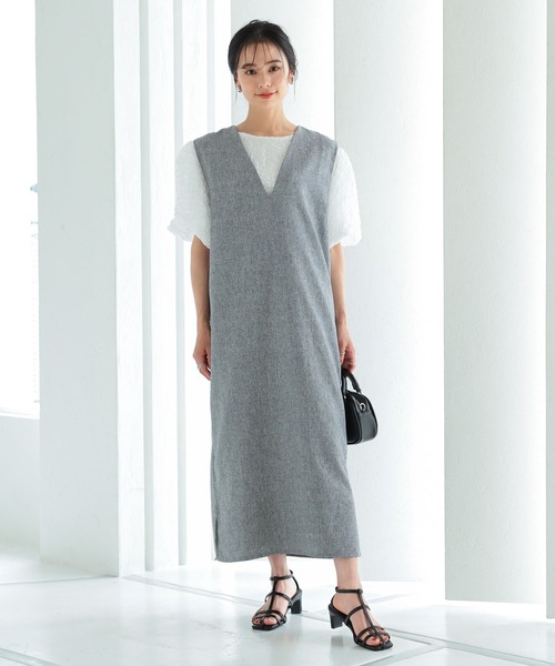 KOBE LETTUCE（コウベレタス）の「Tラインストラップサンダル（サンダル・レディース・アイボリー/グリーン/ブラック/キャメル・L/M/LL/S）」の15枚目の写真