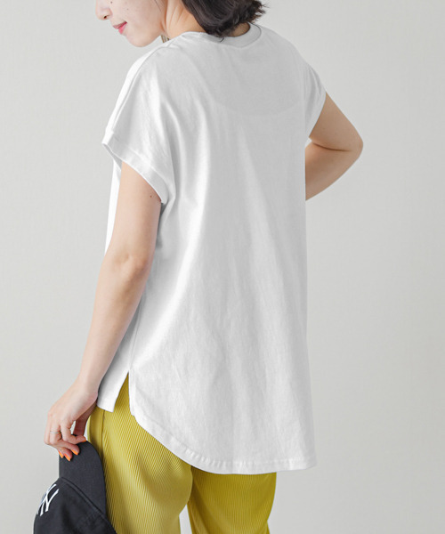 SUGAR BISKET（シュガービスケット）の「フレンチスリーブロゴTシャツ（Tシャツ/カットソー・レディース・ホワイト/ピンク/ブルー/ブラック・フリー）」の11枚目の写真