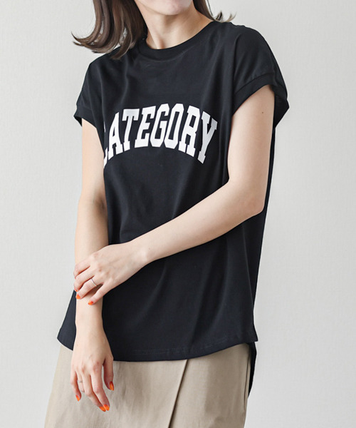 SUGAR BISKET（シュガービスケット）の「フレンチスリーブロゴTシャツ（Tシャツ/カットソー・レディース・ホワイト/ピンク/ブルー/ブラック・フリー）」の14枚目の写真