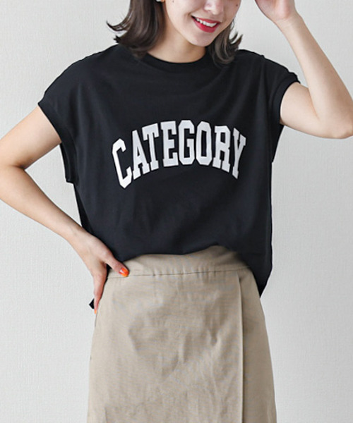 SUGAR BISKET（シュガービスケット）の「フレンチスリーブロゴTシャツ（Tシャツ/カットソー・レディース・ホワイト/ピンク/ブルー/ブラック・フリー）」の8枚目の写真
