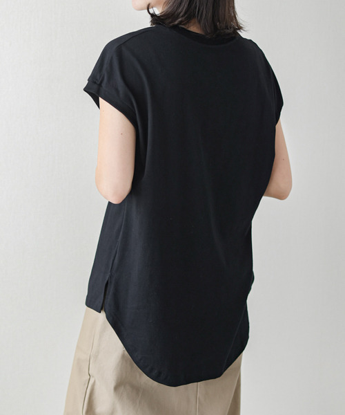 SUGAR BISKET（シュガービスケット）の「フレンチスリーブロゴTシャツ（Tシャツ/カットソー・レディース・ホワイト/ピンク/ブルー/ブラック・フリー）」の18枚目の写真