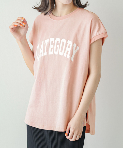 SUGAR BISKET（シュガービスケット）の「フレンチスリーブロゴTシャツ（Tシャツ/カットソー・レディース・ホワイト/ピンク/ブルー/ブラック・フリー）」の7枚目の写真