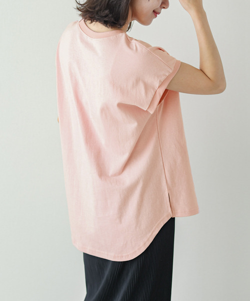 SUGAR BISKET（シュガービスケット）の「フレンチスリーブロゴTシャツ（Tシャツ/カットソー・レディース・ホワイト/ピンク/ブルー/ブラック・フリー）」の12枚目の写真