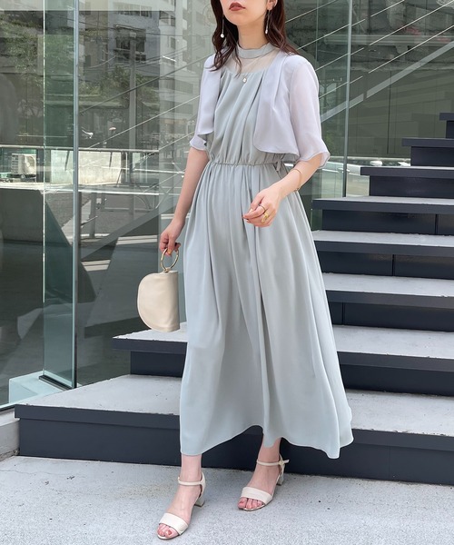 natural couture（ナチュラルクチュール）の「WEB限定サイズ有り/レディーなボレロ付きお上品ドレス（ドレス・レディース・ブラック/ブルー/ミント・LARGE/FREE）」の21枚目の写真