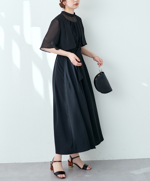 natural couture（ナチュラルクチュール）の「WEB限定サイズ有り/レディーなボレロ付きお上品ドレス（ドレス・レディース・ブラック/ブルー/ミント・LARGE/FREE）」の13枚目の写真