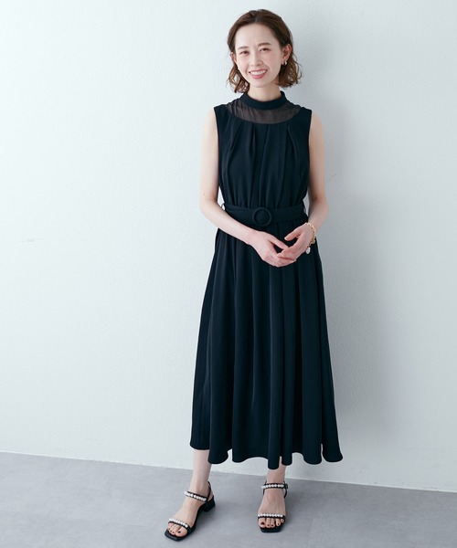 natural couture（ナチュラルクチュール）の「WEB限定サイズ有り/レディーなボレロ付きお上品ドレス（ドレス・レディース・ブラック/ブルー/ミント・LARGE/FREE）」の5枚目の写真