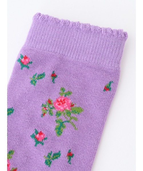PINK HOUSE（ピンクハウス）の「lsb floral socks（ソックス/靴下・レディース・オフホワイト/ラベンダー/ブラック・フリー）」の13枚目の写真