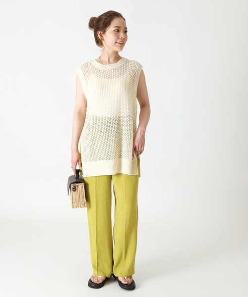 B.C STOCK（ベーセーストック）の「サテンイージーカラーパンツ（その他パンツ・レディース・イエロー/オレンジ/ブルー系その他・FREE）」の8枚目の写真