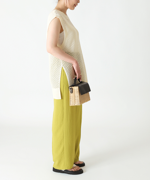 B.C STOCK（ベーセーストック）の「サテンイージーカラーパンツ（その他パンツ・レディース・イエロー/オレンジ/ブルー系その他・FREE）」の9枚目の写真