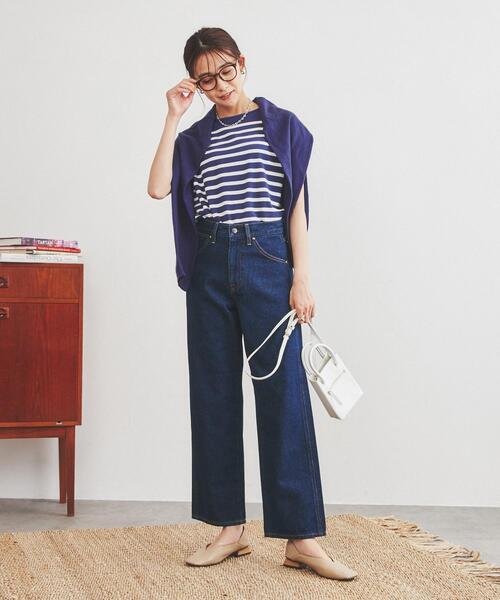 coen(コーエン)の「ストレートデニムパンツ(デニムパンツ・レディース・ブラック/ネイビー/コバルトブルー・S/M/L)」の10枚目の写真