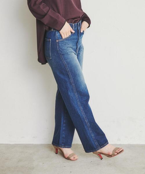 coen(コーエン)の「ストレートデニムパンツ(デニムパンツ・レディース・ブラック/ネイビー/コバルトブルー・S/M/L)」の14枚目の写真