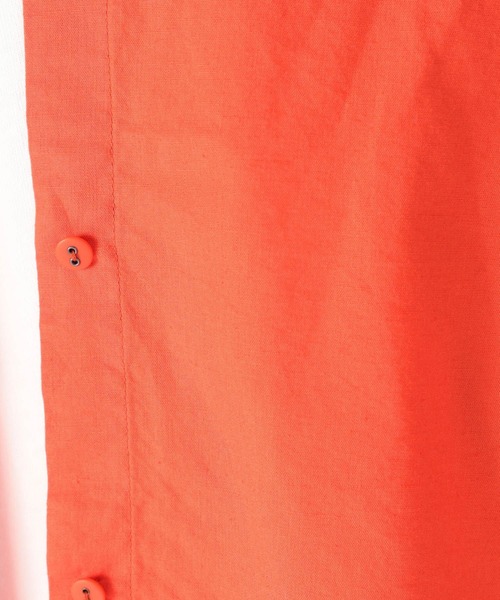 niko and...（ニコアンド）の「コットンリネンハーフスリーブシャツ（シャツ/ブラウス・レディース・ブルー/ホワイト/オフホワイト/オレンジ・LARGE/MEDIUM）」の14枚目の写真
