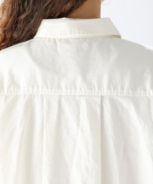 niko and...（ニコアンド）の「コットンリネンハーフスリーブシャツ（シャツ/ブラウス・レディース・ブルー/ホワイト/オフホワイト/オレンジ・LARGE/MEDIUM）」の10枚目の写真