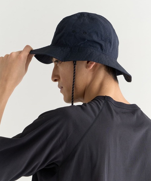 NANGA(ナンガ)の「NYLON TUSSER SUNSHADE HAT/ナイロンタッサーサンシェードハット(ハット・メンズ・ブラック/カーキ/ブルー/アイボリー/モカ/オレンジ/ライム/グレー/ライトブルー/ラベンダー・FREE)」の22枚目の写真