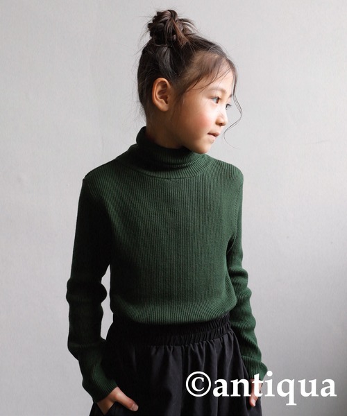 antiqua（アンティカ）の「綿100%細タートルリブニット。（ニット/セーター・キッズ・レッド/ブラック/グリーン/アイボリー・5/6/4）」の22枚目の写真