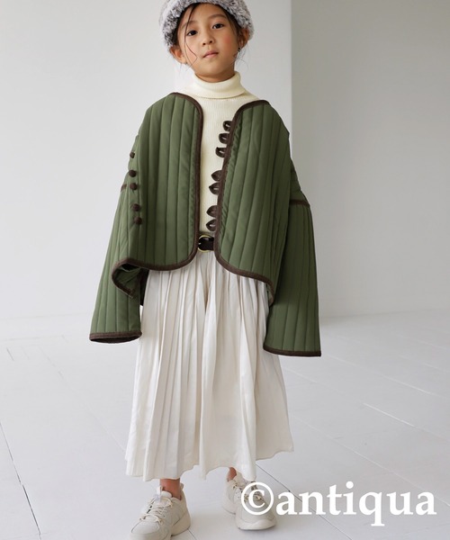 antiqua（アンティカ）の「綿100%細タートルリブニット。（ニット/セーター・キッズ・レッド/ブラック/グリーン/アイボリー・5/6/4）」の6枚目の写真