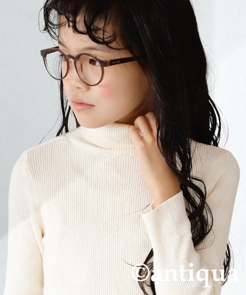 antiqua（アンティカ）の「綿100%細タートルリブニット。（ニット/セーター・キッズ・レッド/ブラック/グリーン/アイボリー・5/6/4）」の7枚目の写真