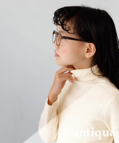 antiqua（アンティカ）の「綿100%細タートルリブニット。（ニット/セーター・キッズ・レッド/ブラック/グリーン/アイボリー・5/6/4）」の8枚目の写真