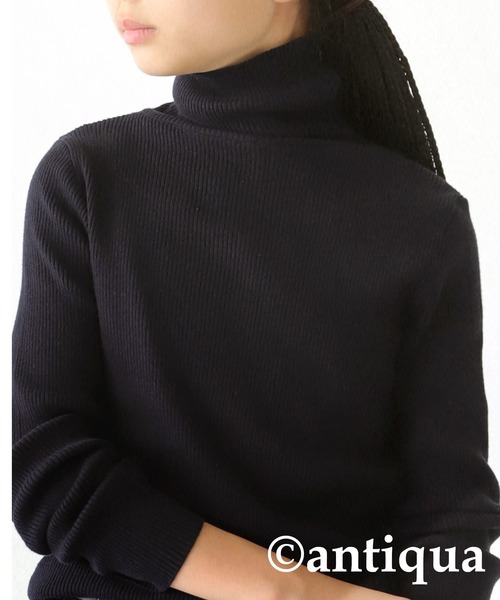 antiqua（アンティカ）の「綿100%細タートルリブニット。（ニット/セーター・キッズ・レッド/ブラック/グリーン/アイボリー・5/6/4）」の12枚目の写真