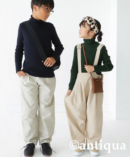 antiqua（アンティカ）の「綿100%細タートルリブニット。（ニット/セーター・キッズ・レッド/ブラック/グリーン/アイボリー・5/6/4）」の19枚目の写真