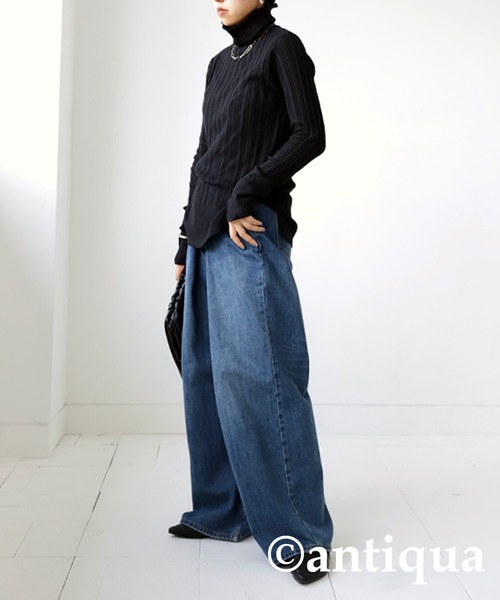 antiqua（アンティカ）の「綿100%細タートルリブニット。（ニット/セーター・キッズ・レッド/ブラック/グリーン/アイボリー・5/6/4）」の17枚目の写真