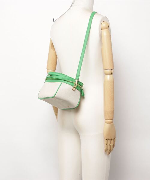 Shelly island(シェリーアイランド)の「キャンバスバニティバッグ(ハンドバッグ・レディース・ブラック/ピンク/グリーン・FREE)」の21枚目の写真