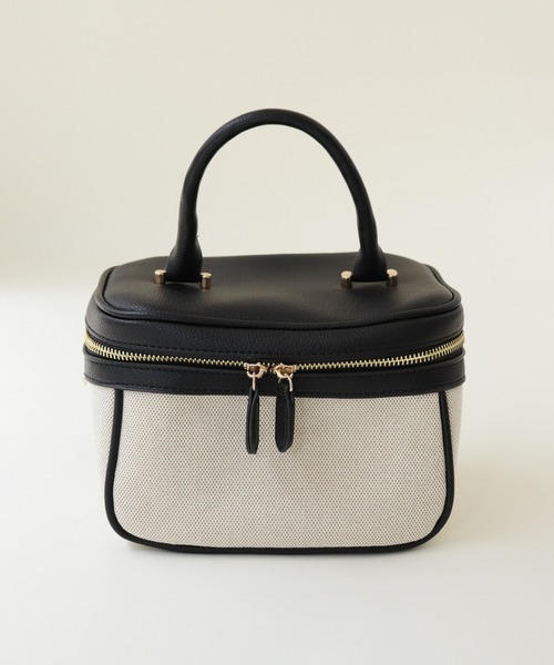 キャンバスバニティバッグ（ハンドバッグ）｜Shelly island（シェリー