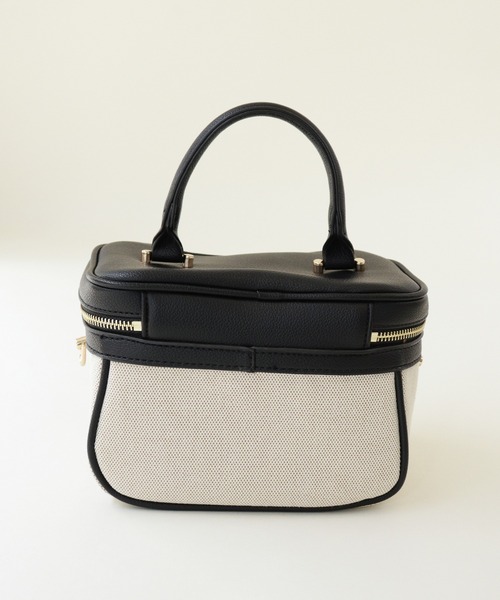 Shelly island(シェリーアイランド)の「キャンバスバニティバッグ(ハンドバッグ・レディース・ブラック/ピンク/グリーン・FREE)」の14枚目の写真