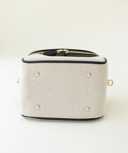 Shelly island(シェリーアイランド)の「キャンバスバニティバッグ(ハンドバッグ・レディース・ブラック/ピンク/グリーン・FREE)」の15枚目の写真