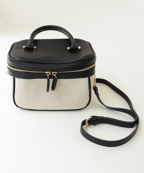 Shelly island(シェリーアイランド)の「キャンバスバニティバッグ(ハンドバッグ・レディース・ブラック/ピンク/グリーン・FREE)」の17枚目の写真