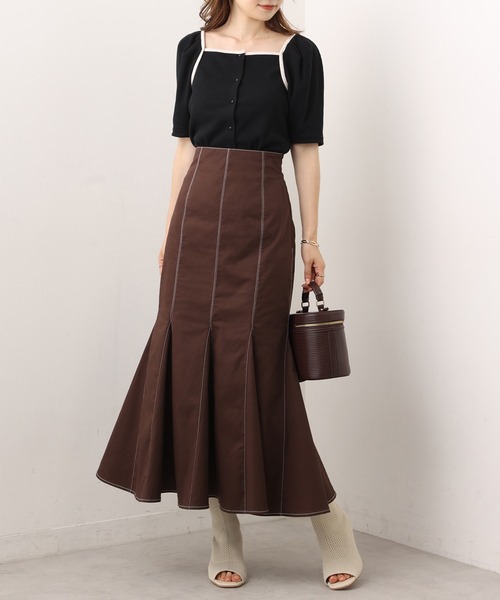 one after another NICE CLAUP（ワンアフターアナザーナイスクラップ）の「マチ付きマーメイドスカート（スカート・レディース・ベージュ系その他/ブラック系その他/ブラウン/ベージュ・SMALL/MEDIUM）」の22枚目の写真