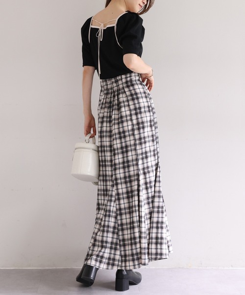 one after another NICE CLAUP（ワンアフターアナザーナイスクラップ）の「マチ付きマーメイドスカート（スカート・レディース・ベージュ系その他/ブラック系その他/ブラウン/ベージュ・SMALL/MEDIUM）」の9枚目の写真