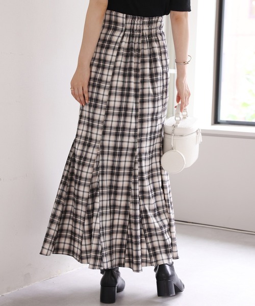 one after another NICE CLAUP（ワンアフターアナザーナイスクラップ）の「マチ付きマーメイドスカート（スカート・レディース・ベージュ系その他/ブラック系その他/ブラウン/ベージュ・SMALL/MEDIUM）」の10枚目の写真