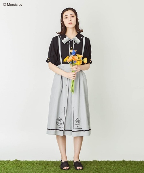 Miffy（ ミッフィー）の「ｍｉｆｆｙ／刺繍サス付きスカート（スカート・レディース・ブラウン/グレー/ネイビー・FREE）」の6枚目の写真