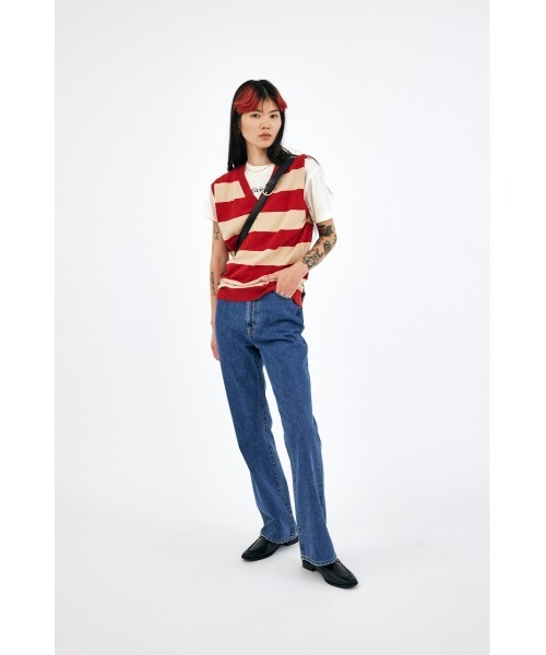MOUSSY（マウジー）の「90S MID BLUE BOOTS CUT（デニムパンツ