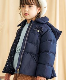 apres les cours | 【洗濯機でお洗濯OK】ペプラムリボン中綿アウター(ダウンジャケット/コート)