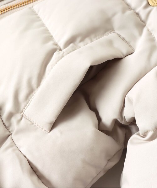 セール】【洗濯機でお洗濯OK】ペプラムリボン中綿アウター（ダウン