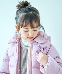 apres les cours | 【洗濯機でお洗濯OK】ペプラムリボン中綿アウター(ダウンジャケット/コート)