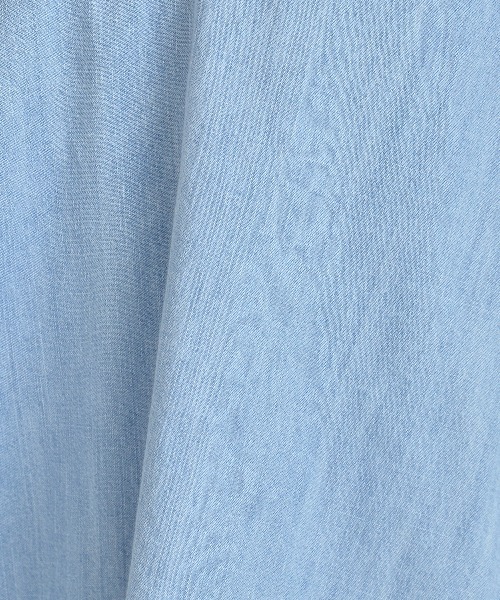 Moname（モナーム）の「デニム フリル ブラウス（シャツ/ブラウス・レディース・ブルー・FREE）」の9枚目の写真