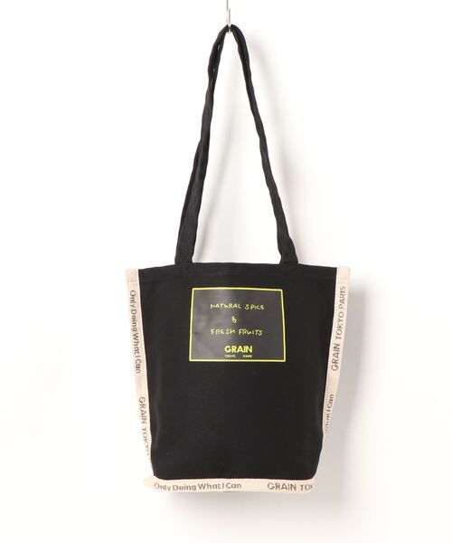 CIAOPANIC（チャオパニック）の「【GRAIN/グレイン】Grocery Carrier Tote S(グロサリー キャリア トート S)（トートバッグ・レディース・ブラック/ベージュ/パープル/ホワイト・FREE）」の3枚目の写真