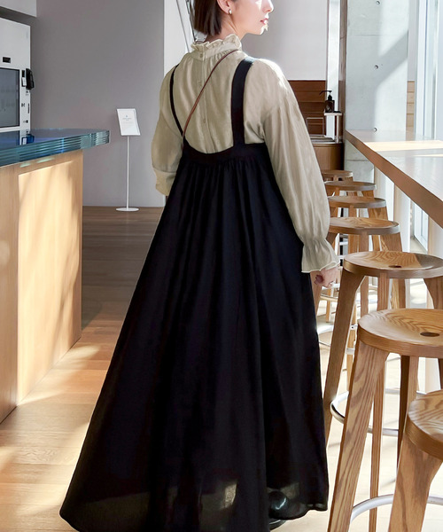 セール】しっとり女性らしく。2wayフリルカラー配色メローキャンディ